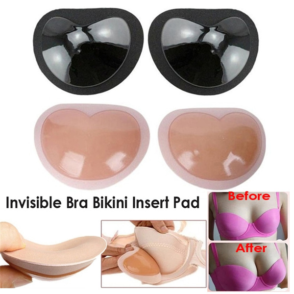 1 Pair Silicone Chest Stickers Bikini Push Up Sponge Bra Pad Breathable Insert  Silicone Pads for Swimsuit Padding Accessories - AliExpress