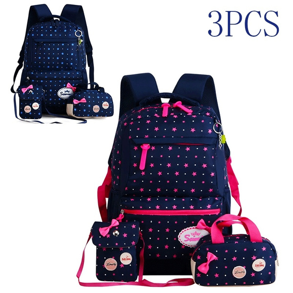 3PCS Printing Children School Bags For Teenagers Girls Lightweight