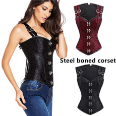 corset top, Steel, Black Corset, Waist