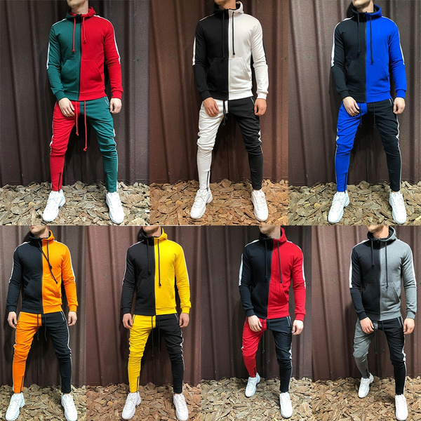 Colorful best sale tracksuits mens