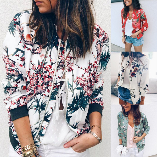 Women's floral clearance print jackets