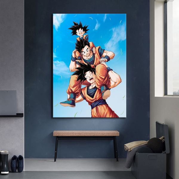 Anime Dragon Ball Z childhood Goku Wall Scroll Poster Home Decor Art Cos Gift 