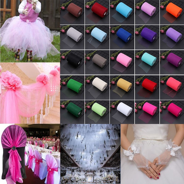 6"x100 Yards Tulle Roll Spool Tutu Wedding Gifts Craft Party Decor Fabric Supply