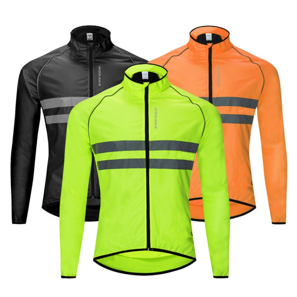 Men's Cycling Jacket Windstopper Reflective MTB Bike Bicycle Jersey Long Sleeve 