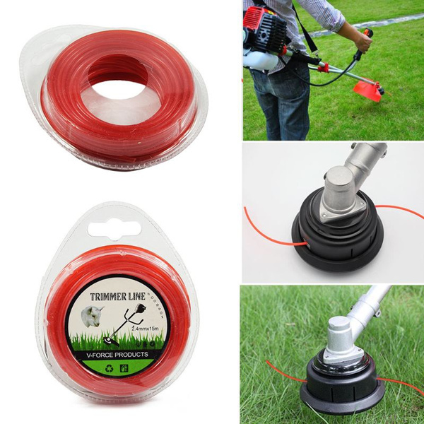 2.4mm×15m Grass Cut Strimmer Line Round Nylon Cord Wire String For