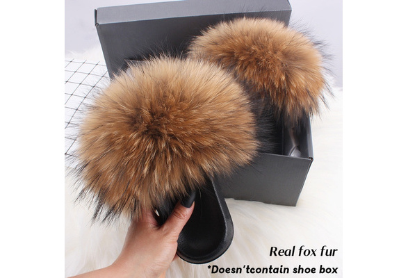 fox fur slide