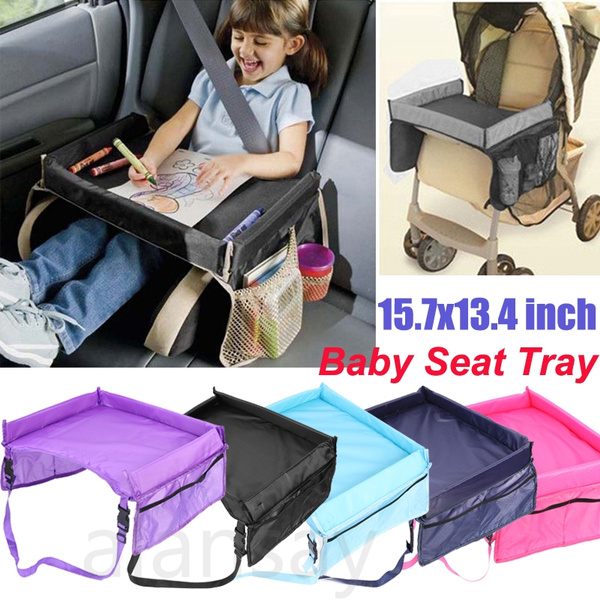 Baby car seat outlet tray