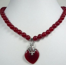 Necklace, jade, Jewelry, Red