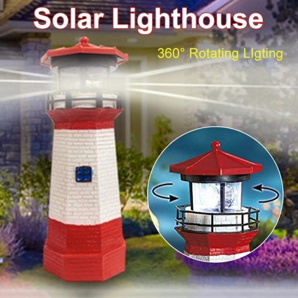 360 Degree Rotating Led Solar, Lighthouse Garden Decor Canada
