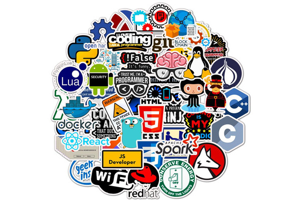 50XInternet Java JS Programming Language Doodle Stickers For Laptop Car DIY N JE 