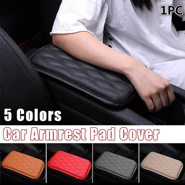 Universal Car SUV Armrest PU Leather Pad Cover Center Console Box Cushion NEW 
