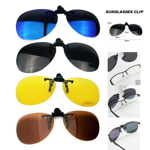 Clip-on Sunglasses Flip-up Polarized Driving Traveling Spectacles | Wish