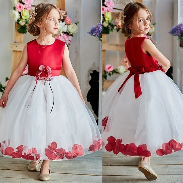 flower girl dresses with petals in the hem