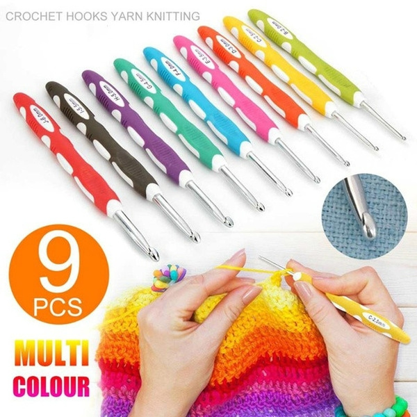 Sewing & Knitting Supplies Ergonomic Crochet Hook Set Crochet Needles  Knitting Needle Sewing Accessories