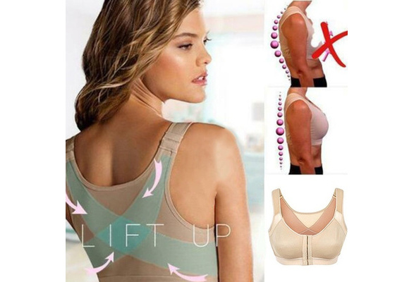 Women Posture Corrector Bra Wireless Back Support Lift Up Yoga Bra  Underwear