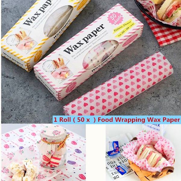 1 Roll 50X Wax Paper Grease Food Wrapping Paper For Bread Sandwich Oilpaper  Baking
