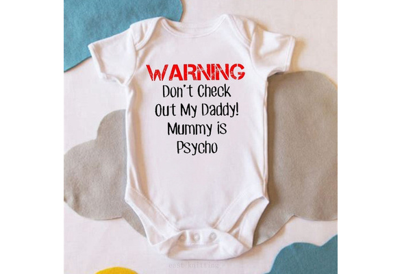 Childrens funny T-shirt/bodysuit Mummy is psycho kids/toddler/baby 
