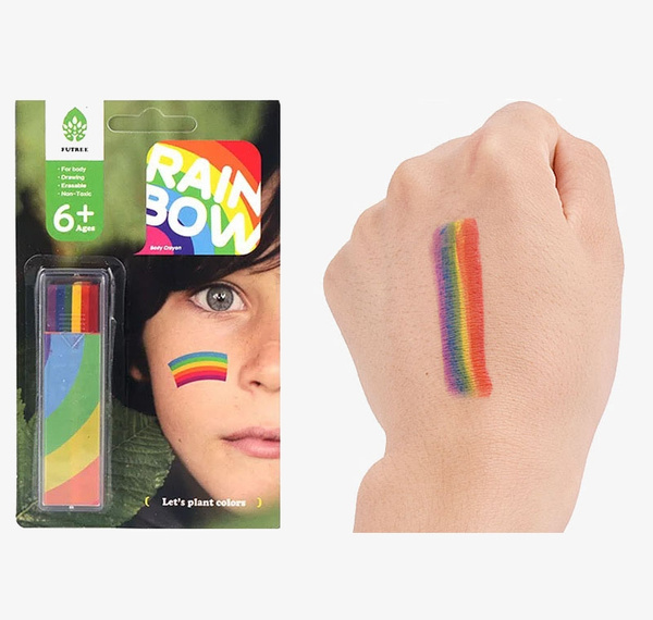 rainbow gay pride face paint