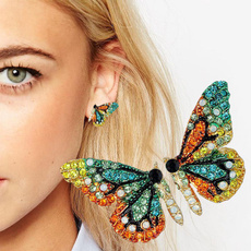 butterfly, Crystal, Fashion, butterfly earrings