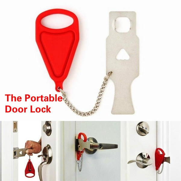 Home Door Lock Hardware Portable Tool Safety Security Privacy Travel 1 pc. 