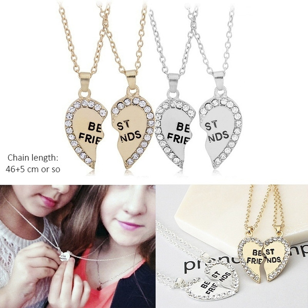 4 Best Friend Necklace, Custom Name Necklaces, Interlocking Puzzle Jewelry  | Diamond initial necklace, Friend necklaces, Best friend necklaces