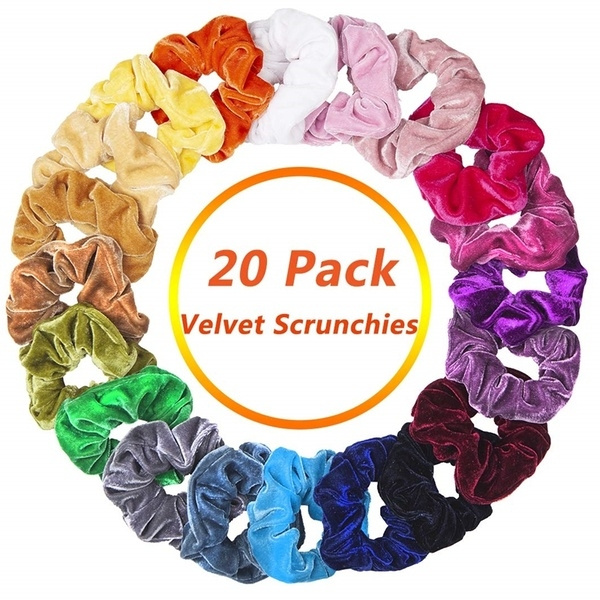 20 PCS Fashion Velvet Scrunchie Vintage All Match Scrunchies Hair Ropes Hair Ties Hair Accessories | Wish