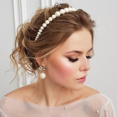 beadedhairband, cute, pearls, headwear