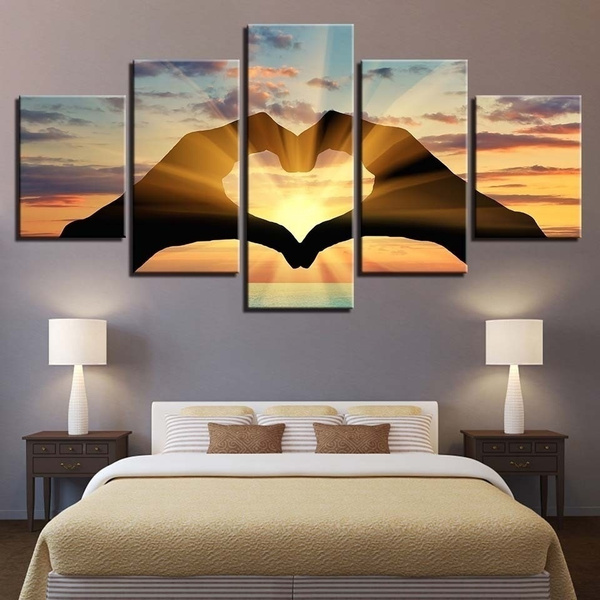 Home Couple Love Wall Art Picture Living Room Bedroom Decor Abstract Print  Painting on Canvas | Wish