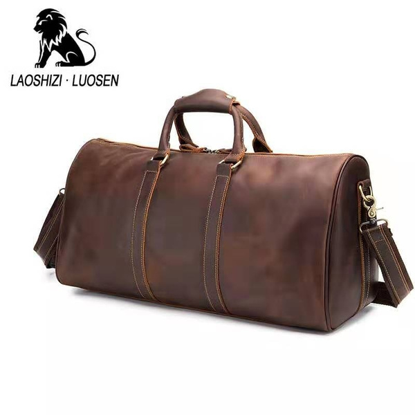 LAOSHIZI LUOSEN Fashion Leather Handbags for Men Large-Capacity ...