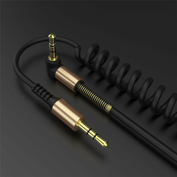 High quality 3.5mm Audio AUX AUXILIARY COILED AUDIO CABLE Male to Male Stereo 