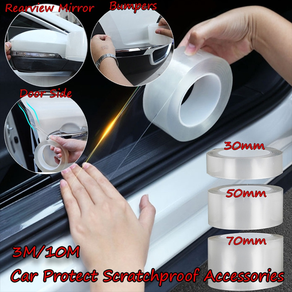 100mm5m Vilihy Car Stickers Car Door Sill Sticker Protector Multifunction Nano Tape Auto Bumper Strip Car Door Protect Scratchproof Accessories for Car Door Edge Bumper Corner Eyebrow Mirror