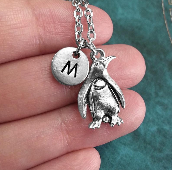 Penguin Necklace, Personalized Necklace 