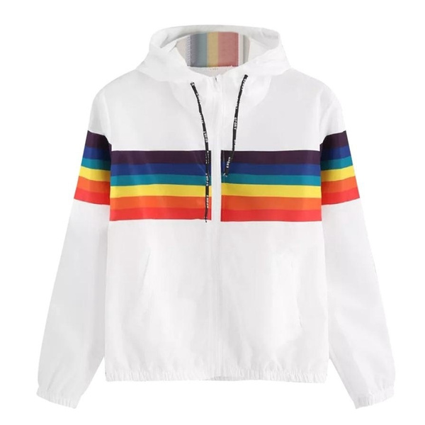 rainbow coat women's