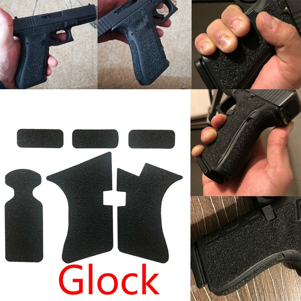 3pcs DIY Stickers For Pistol Glock Holster Handle Grips Tape Non-slip Wrap Skins