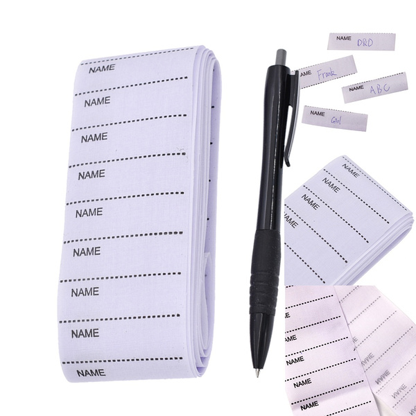 200pcs Laundry Child Marker Set Washable Woven School Garment Labels Name Label Iron on Fabric Tags | Wish