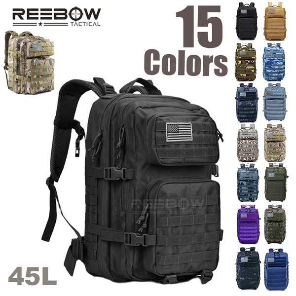 45L Outdoor Military Rucksacks Tactical Backpack Camping Hiking Trekking Bag New 