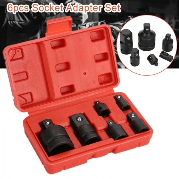 New Quality 6pcs Socket Adapter Set Air Impact Reducer 3 4 1 2 3 8 1 4 Inch Drive Wish