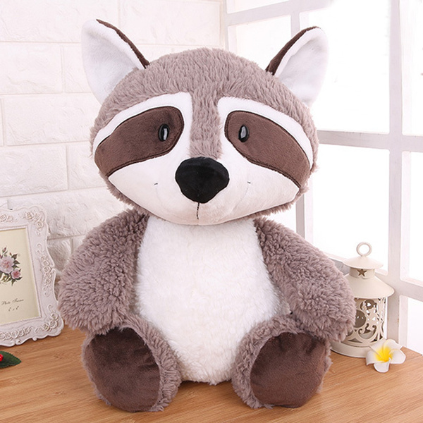 Lovely big tail Gray Raccoon plush doll Stuffed Animal soft toys 25 cm 