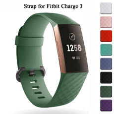 Silicone Wrist Strap Sport Replacement Band for Fitbit Charge 3 Sports Bracelet S/L