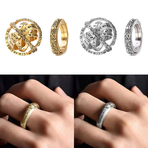 Astronomical Finger Foldable Ring Astronomical Sphere Ball Ring Foldable  Cosmic Ring Gift for Women Men (Gold, 10) : Amazon.in: Fashion