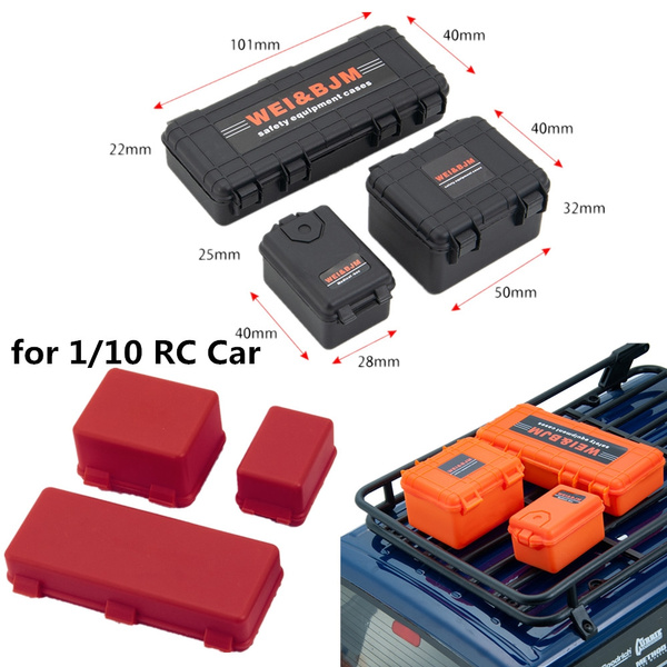 2 Set Rc Kunststoff Batteriefach Fall Batterie Box Halterung für 1/8 1/10  Axial Scx10 Trx4 D90 Rc Crawler