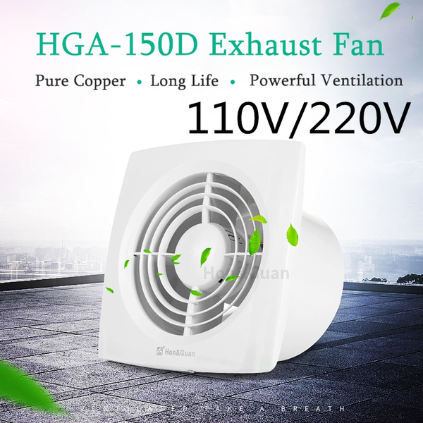 Hon&Guan 22W 6 Inch 110V/220V Home Ventilation Super Silent Exhaust Fan