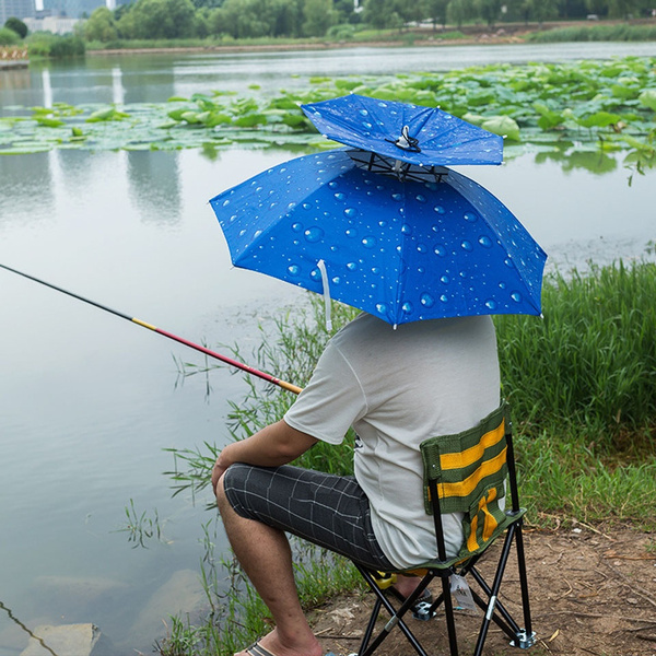 NEW-Vi Fishing Umbrella Hat Folding Adjustable Sun Ireland