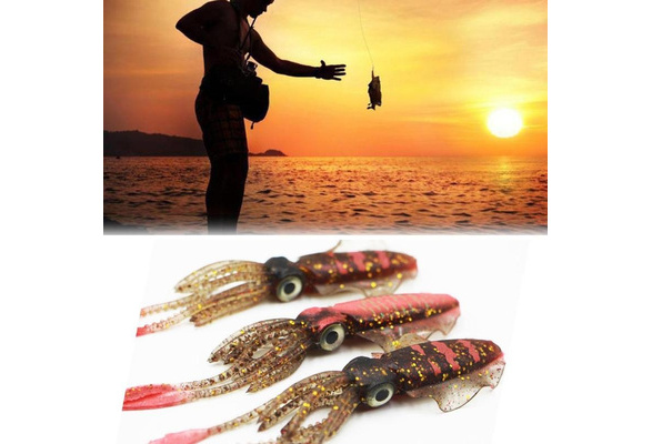 Fish Carp Bait Luminous Soft Bait Fake Lure Bionic Thin Fin Octopus Favor T9S2