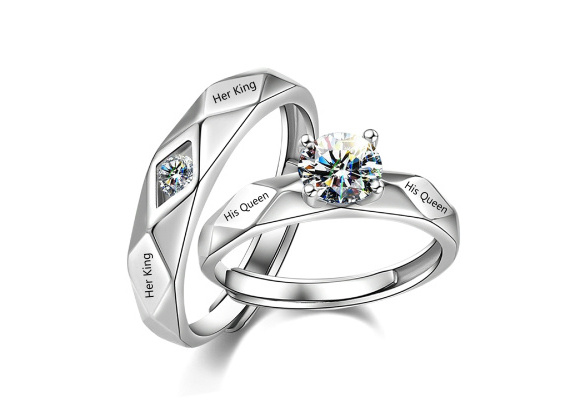 Silver Engagement Ring For Couple 2024 | favors.com
