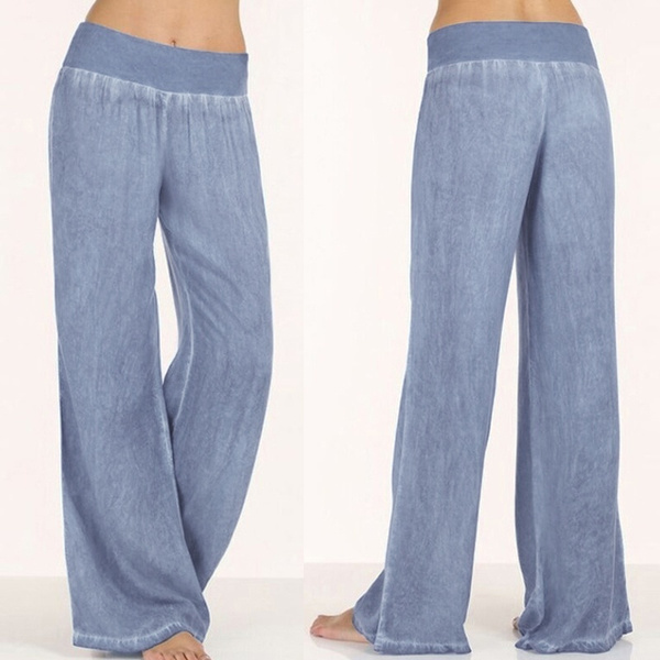 Buy Malvina Women's Casual Pearl Style Denim Palazzo Jeans (Dark Blue)-(28)  at Amazon.in