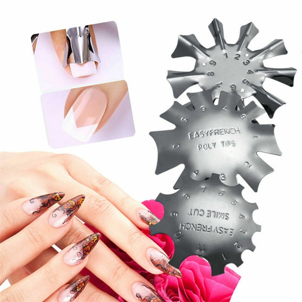 Nail Cutter French Smile Line Nail art Manicure Edge Trimmer Acrylic Nail Tools