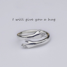 Gifts For Her, hug, wedding ring, 925 silver rings