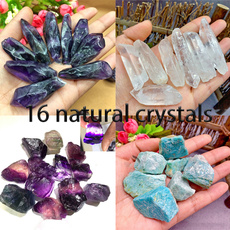 Natural Rare Obsidian Crystal Point Colored Fluorite Raw Gemstone Mineral Specimen Irregular Crystal Reiki Healing Advanced Collection Diy