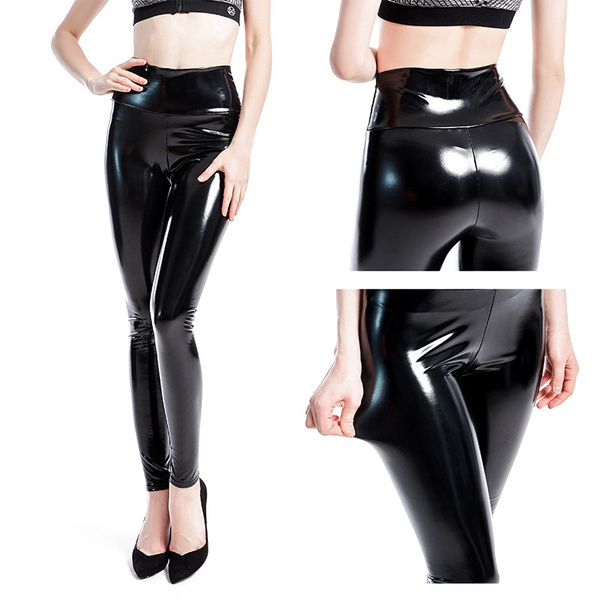 latex leggings high waist